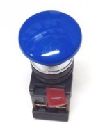 Кнопка AEА-22 Грибок синий d22мм 1з+1р ИЭК BBG30-AEA-K07 фото