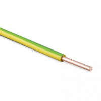 Провод установочный ПуВ 1х6,0 ГОСТ (зелено-желтый, РЭК-Prysmian) ПуВ1х6(З-Ж,ГОСТ,Prys) фото