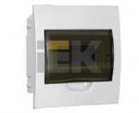 Щит распределительный встраиваемый ЩРв-П-8 IP40 пластиковый белый прозрачная дверь MKP12-V-08-40-20 фото