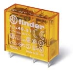 Finder Миниатюрные PCB-реле, выводы с шагом 5мм, Контакты AgNi, 1CO 10A, катушка DC 405190240000 фото