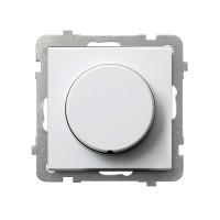 Ospel Sonata Белый Светорегулятор поворотно-нажимной для нагрузки лампами накаливания и галогенными ŁP-8R/m/00 фото