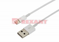 USB кабель для iPhone 5/6/7 моделей original copy 1:1 белый REXANT 18-0001 фото