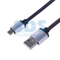 REXANT USB кабель microUSB, шнур в джинсовой оплетке 18-4242 фото