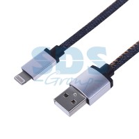 REXANT USB кабель для iPhone 5/6/7 моделей, шнур в джинсовой оплетке 18-4248 фото