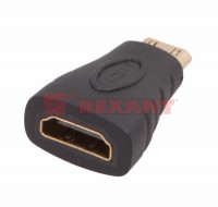 ПереходНИК гн.HDMI - шт.Mini HDMI GOLD Rexant 17-6801 фото