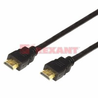 REXANT Шнур HDMI - HDMI с фильтрами, длина 15 метров (GOLD) (PVC пакет) 17-6209 фото
