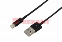 REXANT USB кабель для iPhone 5/6/7 моделей шнур 1 м черный 18-1122 фото