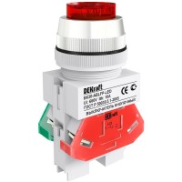 DEKraft Выключатель кнопочный ABLF диам.30 мм красный 220В ВK-30 25044DEK фото