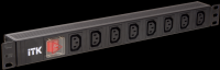 IEK ITK PDU Блок: 8 розеток C13 с LED выкл., 1U, вх. C14, без шнура PH12-8C133 фото