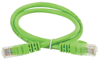 IEK ITK Коммутационный шнур (патч-корд), кат.5Е UTP, 1м, зеленый PC02-C5EU-1M фото