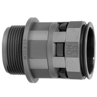 DKC Муфта труба-коробка DN 17 мм, M20х1,5, полиамид, цвет чёрный PAM17M20N фото