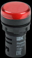IEK Лампа AD22DS(LED)матрица d22мм красный 110В AC/DC BLS10-ADDS-110-K04 фото