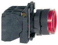 SE XB5 Кнопка с возвратом красная с подсветкой 230В 1НО+1НЗ XB5AW34M5 фото