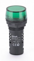 DEKraft Лампа комм. ADDS диам.22 мм зеленый LED 220В AC/DC ЛK-22 25118DEK фото