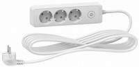 Unica Extend белый удлинитель, 3 розетки, кабель 1,5 метра, 2К+З ST9431W фото