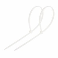 REXANT Хомут-стяжка кабельная нейлоновая  250 x7,6 мм, белая, упаковка 100 шт. 07-0252 фото