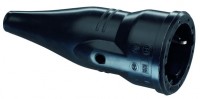 ABL Розетка кабельная резиновая, с/з IP44, 16A, 2P+E, 250V, (черный), для кабеля сечением 1,5 мм2 1479090 фото