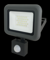 Jazzway Прожектор симметр. накладной cветодиод. (LED) 50x50Вт 190-260В IP54 с датчиком движения, алюминий серый .5013803 фото