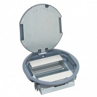 Legrand Напольная коробка круглая с вертикальным размещением суппортов, фиксированные, пластик, 12 модулей 088127 фото