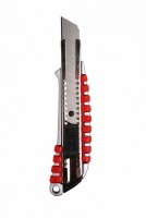 Нож с сегментированным лезвием 18 мм, металлический обрезиненный корпус Rexant 12-4900 фото