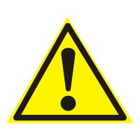 Наклейка знак безопасности «Внимание. Опасность» 150х150х150 мм 55-0021 фото