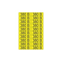 Наклейка знак электробезопасности «380 В» 15х50 мм (20шт на листе) 56-0008-1 фото