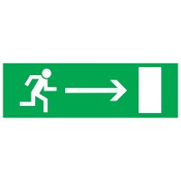 Табличка ПВХ эвакуационный знак «Направление к эвакуационному выходу направо» 150х300 мм 56-0028-2 фото