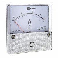 EKF Амперметр AMA-801 аналоговый на панель (80х80) круглый вырез 50А прямое подкл. ama-801-50 фото