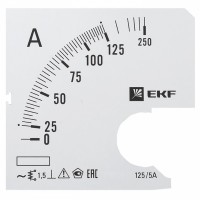 EKF Шкала сменная для A721 125/5А-1,5 PROxima s-a721-125 фото