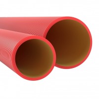 DKC Двустенная труба ПНД жесткая для кабельной канализации д.160мм, SN6, 750Н,  6м, цвет красный 160916-6K фото