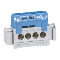 Legrand Блок клеммный вертикальный 4x1.5-16mm синий 004840 фото