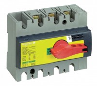 SE Compact INS/INV Выключатель-разъединительINS160 3П красная рукоятка/желтая панель 28928 фото