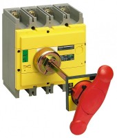 SE Compact INS/INV Выключатель-разъединительINS630 4П красная рукоятка/желтая панель 31135 фото