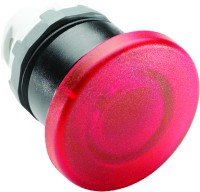 ABB MPM Кнопка MPM1-21R ГРИБОК красная (только корпус) без фиксации с по дсветкой 40мм 1SFA611124R2101 фото