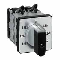 Legrand Переключатель электроизмерительных приборов - для вольтметра - PR 12 - 4 контакта - с нейтралью - крепление на дверце 014652 фото