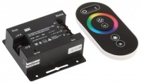 IEK  Контроллер с ПДУ радио (черный) RGB 3 канала 12В, 6А, 216Вт LSC1-RGB-216-RF-20-12-B фото