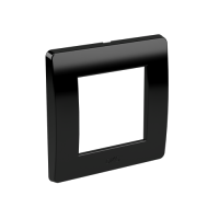 DKC Рамка на 2 модуля (одноместная), черная 75010B фото