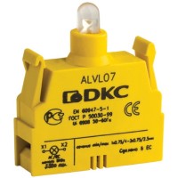 DKC Контактный блок с клеммными зажимами под винт со светодиодом на 12В ALVL12 фото
