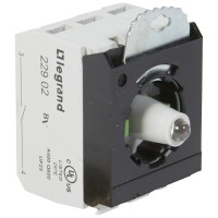 Legrand Osmoz Комплектующий блок для кнопок для комплектации с подсветкой под винт 230 В~ 2Н.О. белый 3 поста 023016 фото