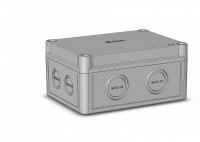 Hegel Коробка приборная светло-серая АБС-пластик, низк крышка, 4 ввода, пустая, внутр разм 144x104x65 мм, IP65 КР2801-410 фото