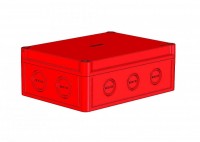 Hegel Коробка приборная поликарбонат, красная, низк крышка, 4-6 вводов, пустая, внутр разм 184х134х65 мм, IP65 КР2802-740 фото