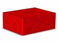 Hegel Коробка приборная полистирол, красная, низк крышка, 4-6 вводов, DIN-рейка, внутр разм 230х180х85 мм, IP65 КР2803-143 фото