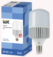IEK Лампа светодиодная (LED) d136мм E40 80Вт 230В матовая холодная дневного света 6500К LLE-HP-80-230-65-E40 фото