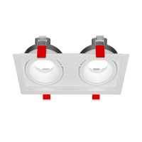 Varton Рамка для модульного светильника FLEX 50 11 двойная встраиваемая 110х220х55мм RAL9010 поворотная V1-R0-00435-10010-2000000 фото