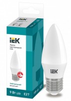 IEK Лампа светодиодная ECO C35 свеча 9Вт 230В 4000К E27 LLE-C35-9-230-40-E27 фото