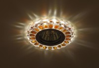 ЭРА DK LD10 SL OR/WH Прозрачный оранжевый Светильник декор cо светодиодной подсветкой MR16 Б0028093 фото