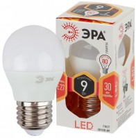 ЭРА LED P45-9W-827-E27 Лампа (диод, шар, 9Вт, тепл, E27) Б0029043 фото