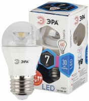 ЭРА LED P45-7W-840-E27-Clear Лампа (диод,шар,7Вт,нейтр,E27) Б0020553 фото