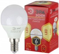 ЭРА ECO LED P45-6W-827-E14 Лампа (диод, шар, 6Вт, тепл, E14) Б0020626 фото