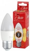 ЭРА ECO LED B35-8W-827-E27 Лампа (диод, свеча, 8Вт, тепл, E27) Б0030020 фото